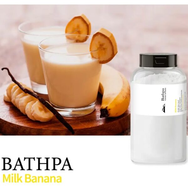Сіль для ванни, що піниться "Банановий шейк" Bathpa Australian Salt Bubble - Milk Banana 500 г