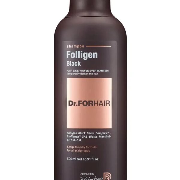 Шампунь для відновлення кольору сивого волосся Dr. Forhair Folligen Black 500 мл