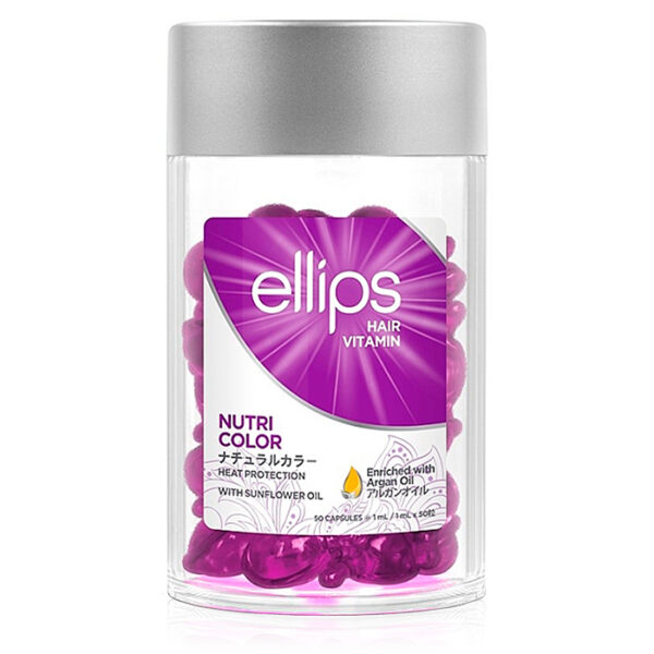 Вітаміни для фарбованого волосся Сяйво кольору  Ellips Hair Vitamin Nutri Color With Triple Care 50x1 мл