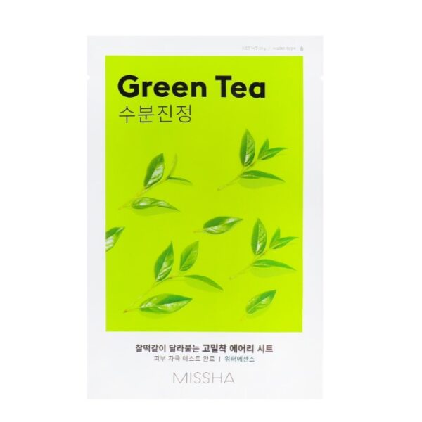Тканинна маска для обличчя з екстрактом зеленого чаю Missha Airy Fit Sheet Mask Green Tea 19 г