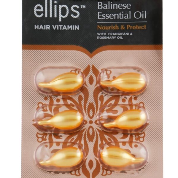 Вітаміни для волосся Живлення та м'якість Балі з олією плюмерії та розмарину Ellips Hair Vitamin Balinese Essential Oil Nourish & Protect 6x1 мл
