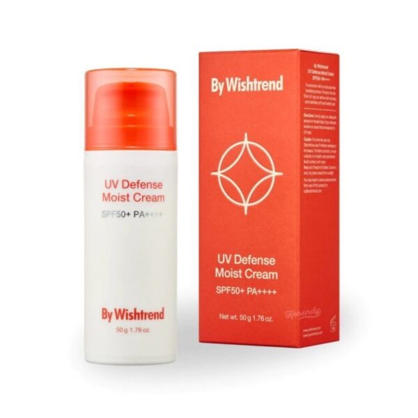Зволожуючий сонцезахисний крем з пантенолом By Wishtrend UV Defense Moist Cream SPF 50+ PA++++ 50 мл