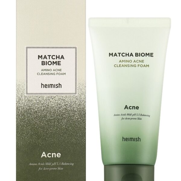 Балансуюча пінка для глибокого очищення для чутливої та проблемної шкіри Heimish Matcha Biome Amino Acne Cleansing Foam 150 мл