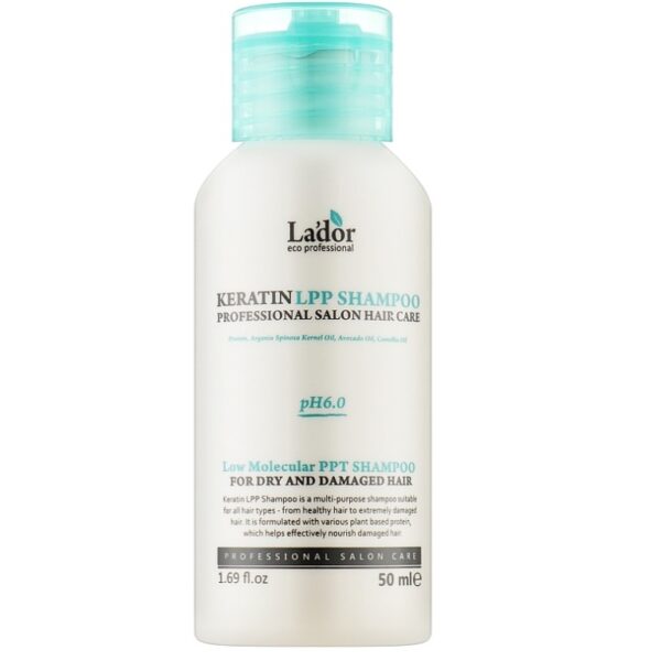 Кератиновий шампунь для волосся з комплексом амінокислот Lador Keratin Lpp Shampoo 50 мл