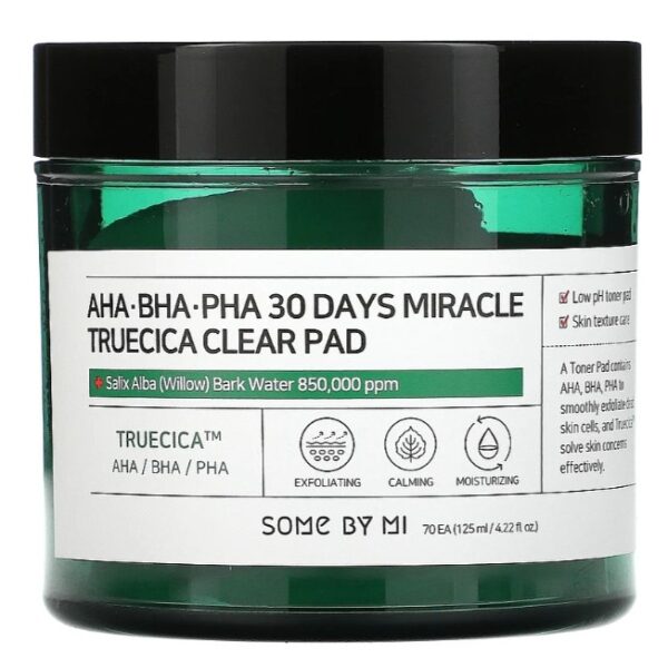 Кислотні педи для проблемної шкіри Some By Mi AHA BHA PHA 30 Days Miracle Truecica Clear Pad 70 шт