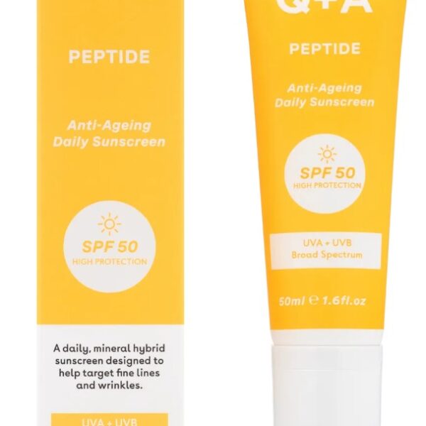 Антивіковий сонцезахисний крем для обличчя Q+A Peptide Anti-Ageing Daily Sunscreen 50 мл