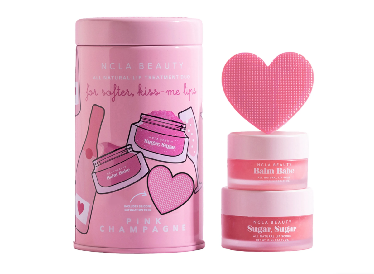 Подарунковий набір для догляду за губами «Рожеве шампанське» Ncla Beauty Pink Champagne Lip Care Set
