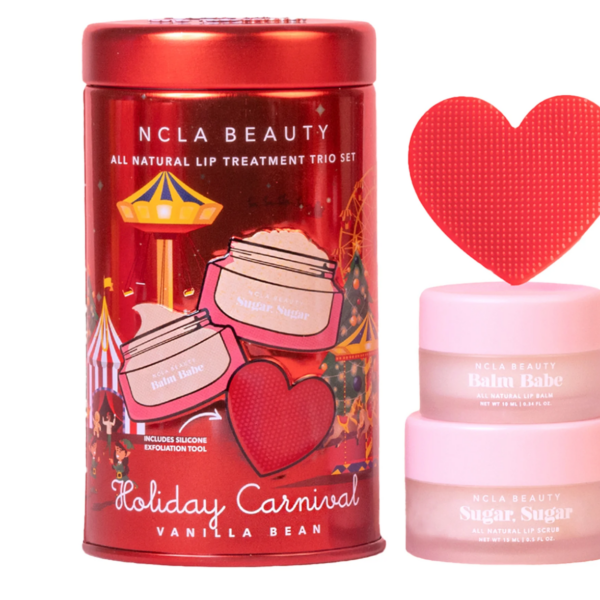 Подарунковий набір для догляду за губами «Ваніль» Ncla Beauty Holiday Carnival Lip Care Set, 3 в 1