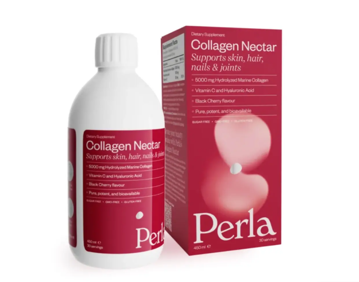 Питний колаген зі смаком черешні Perla Helsa Collagen Nectar Black Cherry, 450 мл