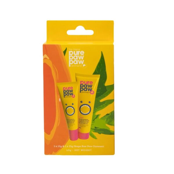 Набір відновлюючих бальзамів для губ Pure Paw Paw Duo Grape, 40 г