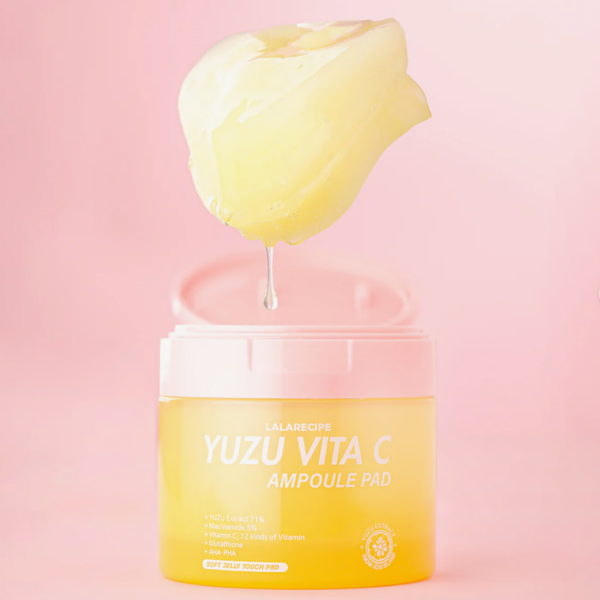 Вітамінні педи для обличчя з екстрактом юдзу Lalarecipe Yuzu Vita C Ampoule Pad 80 шт./150 мл