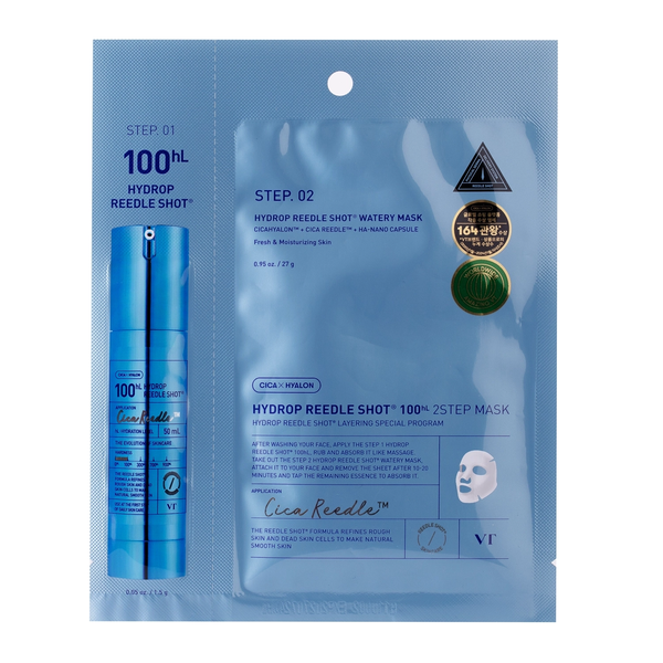 Зволожувальна маска для обличчя VT Cosmetics Hydrop Reedle Shot 100hL 2-Step Mask, 38 г