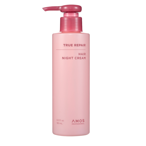 Нічний незмивний крем для сухого та пошкодженого волосся Amos Professional True Repair Hair Night Cream, 180 мл