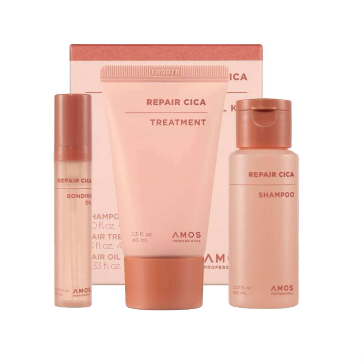 Набір мініатюр продуктів для пошкодженого волосся Amos Professional Repair Cica Trial Kit