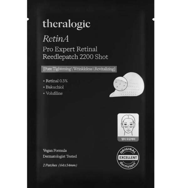 Мікроголкові патчі з ретиналем, бакучіолом та пептидами Theralogic RetinA Pro Expert Retinal Reedlepatch 2200 Shot, 2 шт