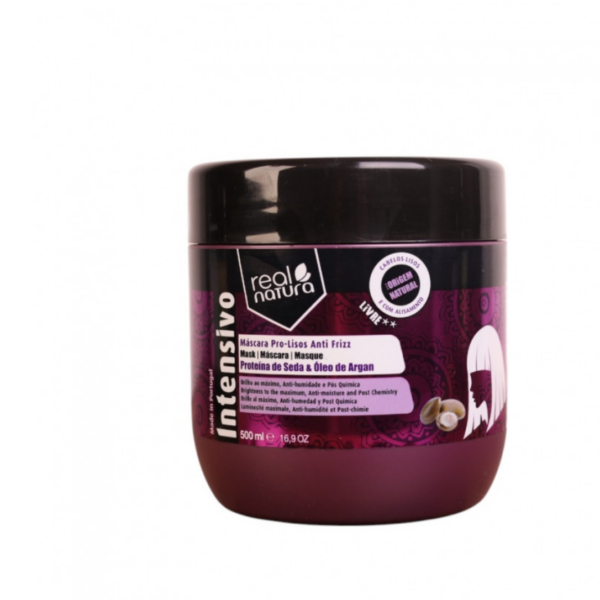 Маска для блиску і гладкості волосся Real Natura Pro-Lisos Anti Frizz Argan, 500 мл