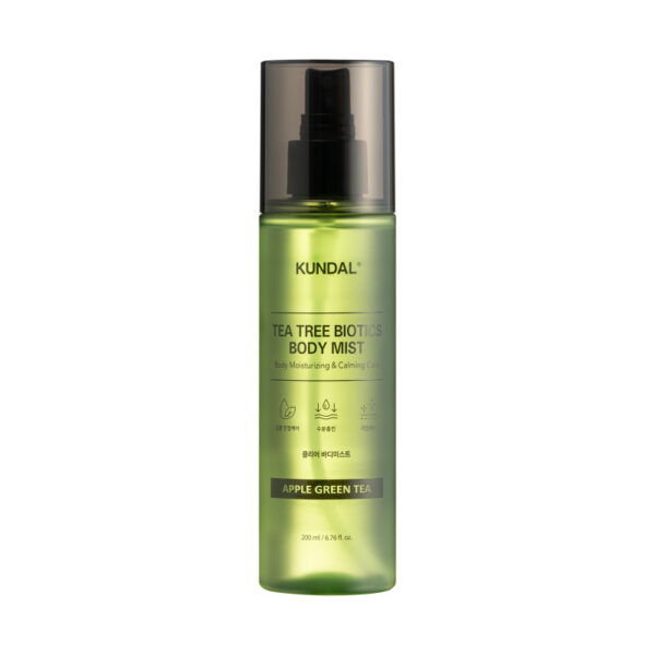 Спрей для тіла проти акне "Яблуко & Зелений Чай" Kundal Tea Tree & Biotics Body Mist Apple Green Tea, 200 мл