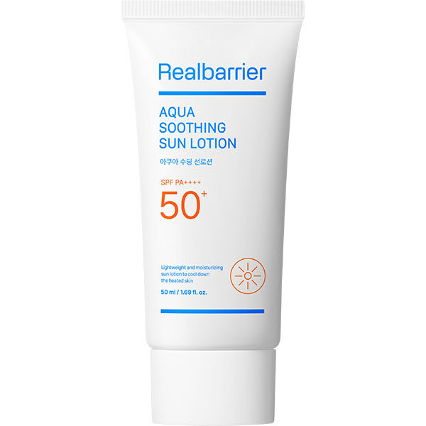 Зволожувальний сонцезахисний лосьйон з охолоджувальною дією Real Barrier Aqua Soothing Sun Lotion SPF 50+PA++++, 50 мл