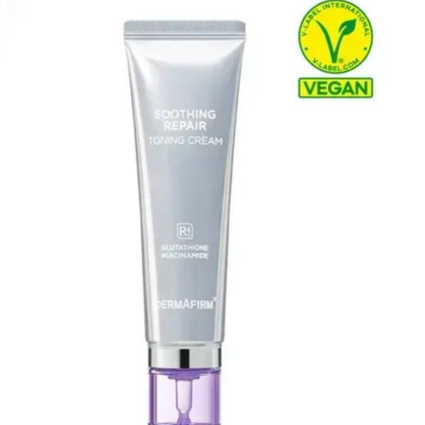 Відбілюючий крем на основі глутатіону та бакучіолу Dermafirm Soothing Repair Toning cream R4, 50 мл