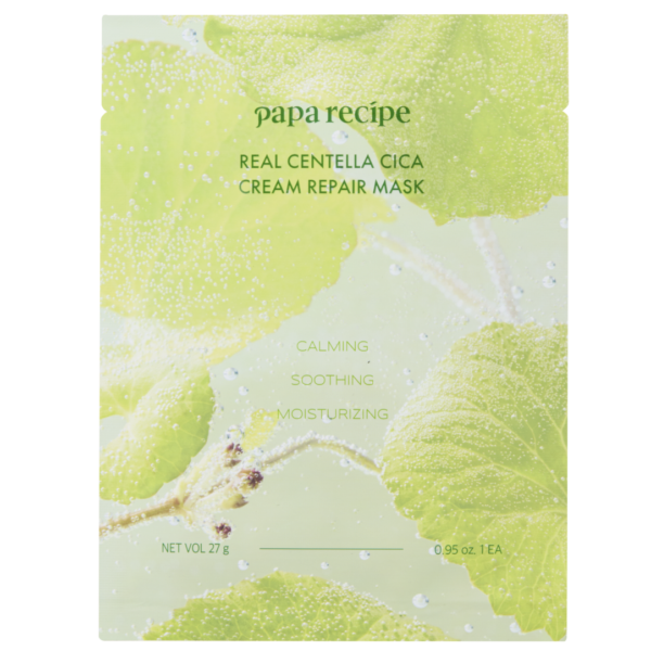 Відновлювальна тканинна маска з екстрактом центелли Papa Recipe Real Centella Cica Cream Repair Mask, 27 г