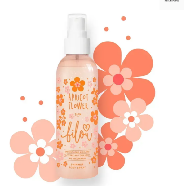 Спрей для тіла з шиммером Bilou Apricot Flower, 150 мл
