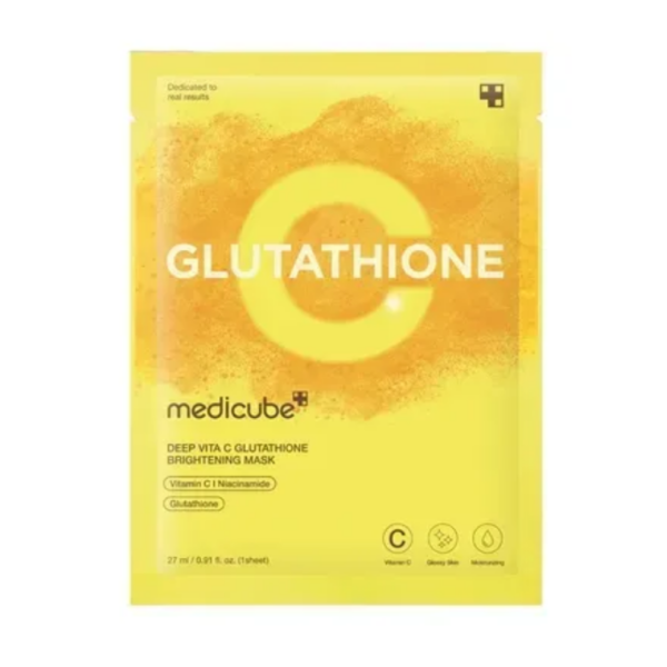 Тканевая маска с витамином C и глутатионом для сияния и осветления кожи Medicube Deep Vita C Glutatihione Brightening Mask, 27 мл