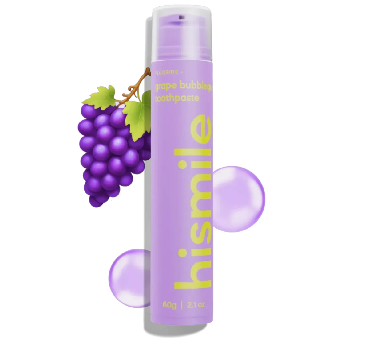 Зубная паста со вкусом виноградной жвачки Hismile Grape Bubblegum Toothpaste, 60 г