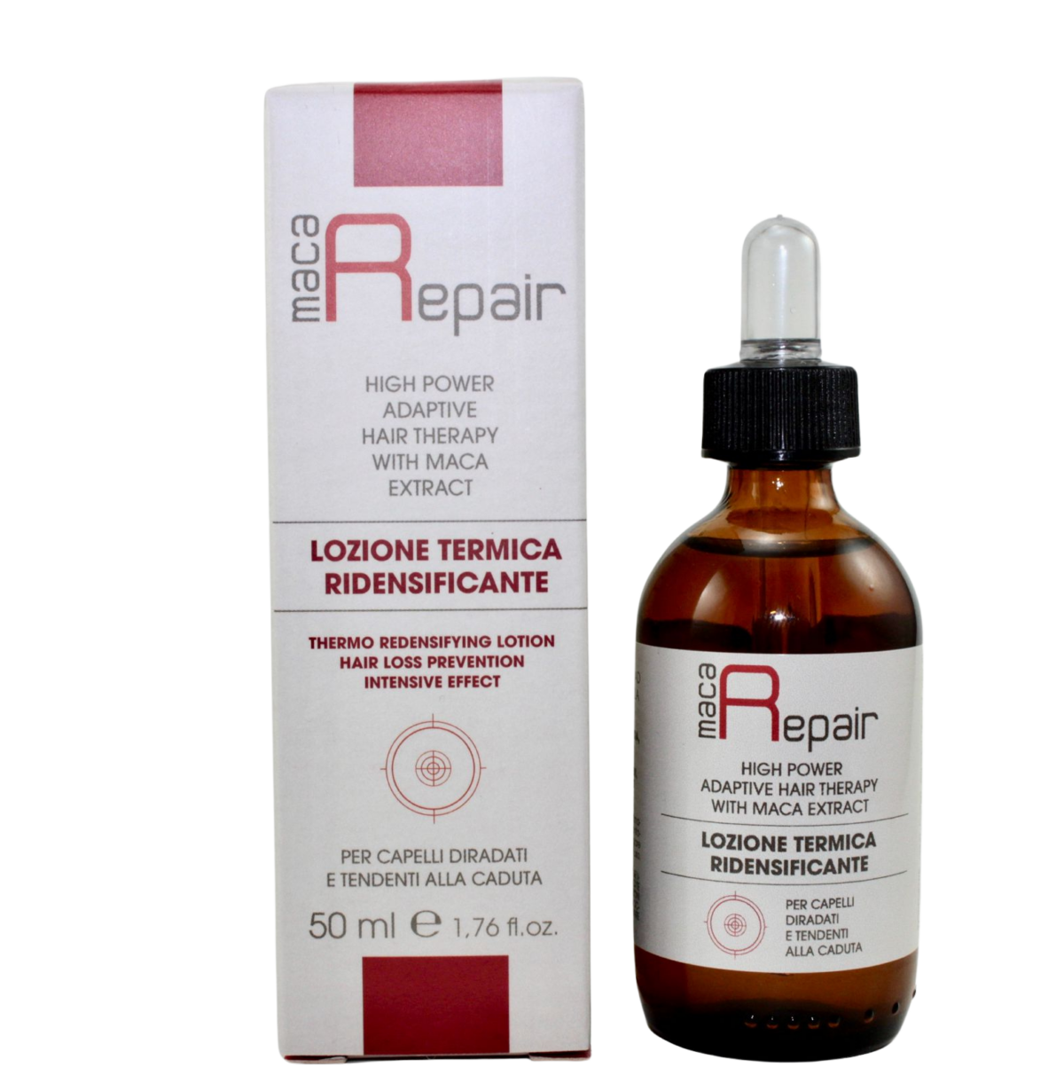 Термозахисний ущільнюючий лосьйон проти випадіння RG Pharma Maca Repair, 50 мл